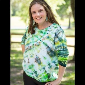 Tie dye long sleeve tee shirt